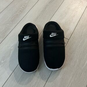 Nike Black and White Slip-On Shoes